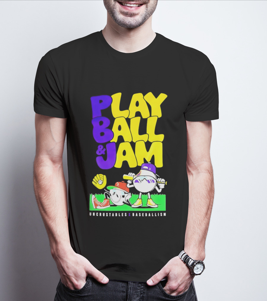 Play Ball Jam Uncrustables Baseball Fun T-Shirt