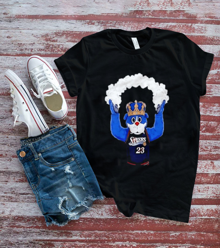Philadelphia 76ers Franklin The Dog Mascot With Crown NBA 23 Play The Suns T-Shirt