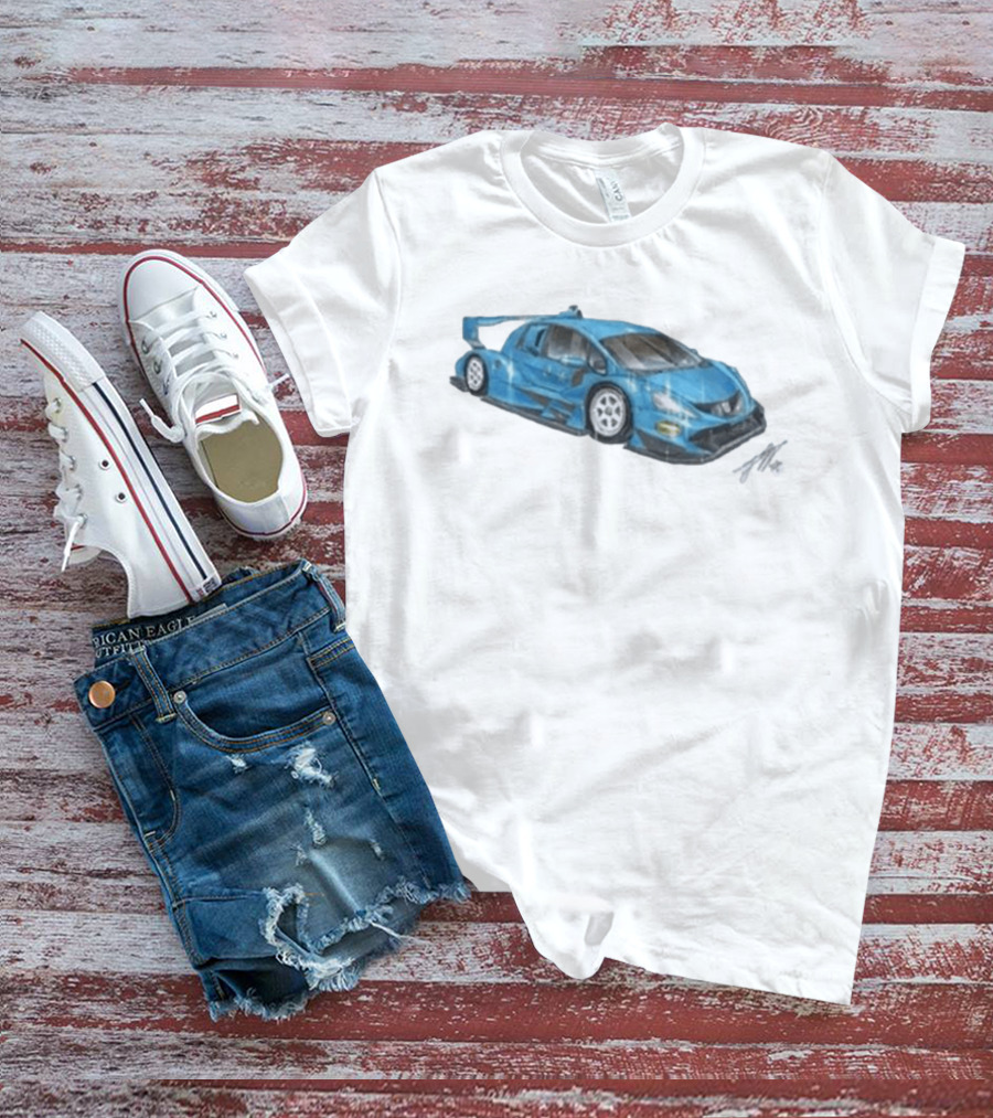 Grentperez Fig Blue Race Car T-Shirt
