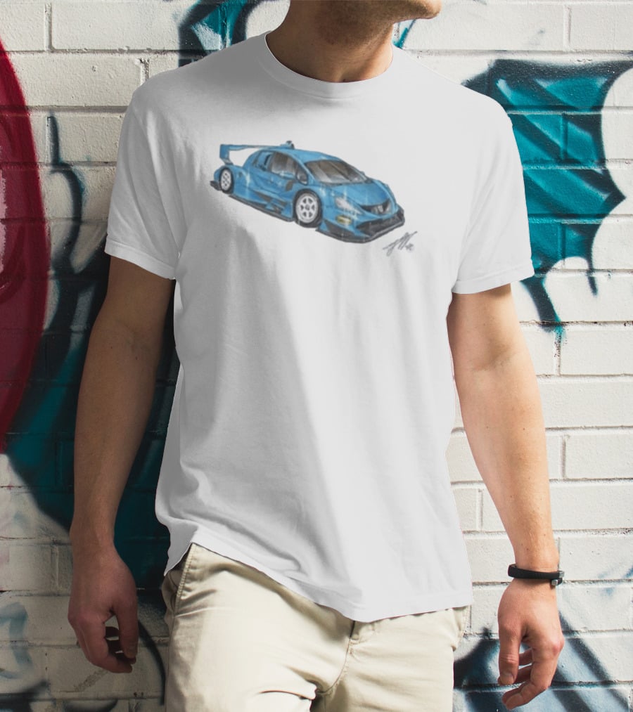 Grentperez Fig Blue Race Car T-Shirt
