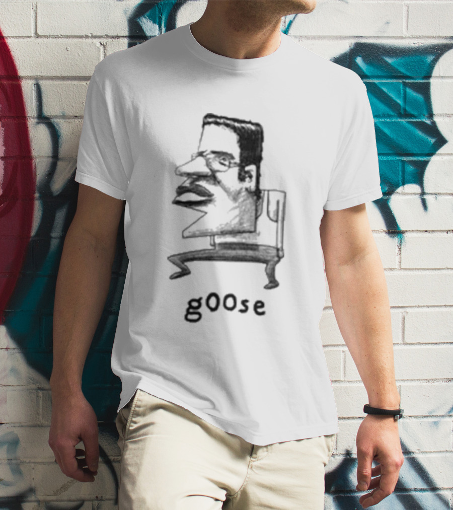 Grentperez G00se Man Goose Text Sketch T-Shirt