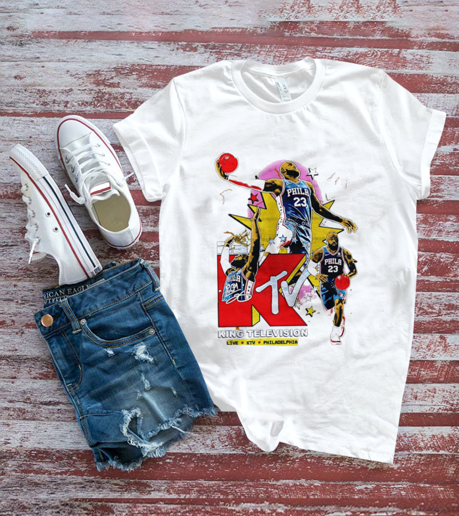 King Television Philadelphia 23 Philadelphia 76ers NBA KTV MTV Live T-Shirt