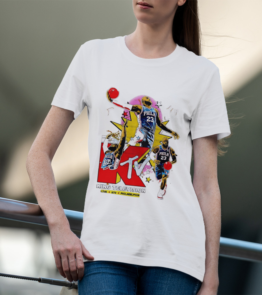 King Television Philadelphia 23 Philadelphia 76ers NBA KTV MTV Live T-Shirt