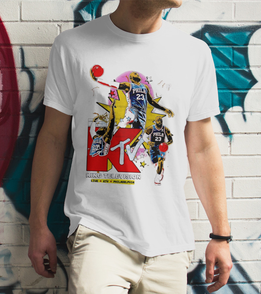 King Television Philadelphia 23 Philadelphia 76ers NBA KTV MTV Live T-Shirt