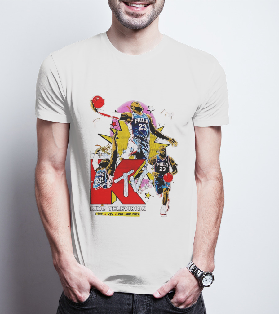 King Television Philadelphia 23 Philadelphia 76ers NBA KTV MTV Live T-Shirt