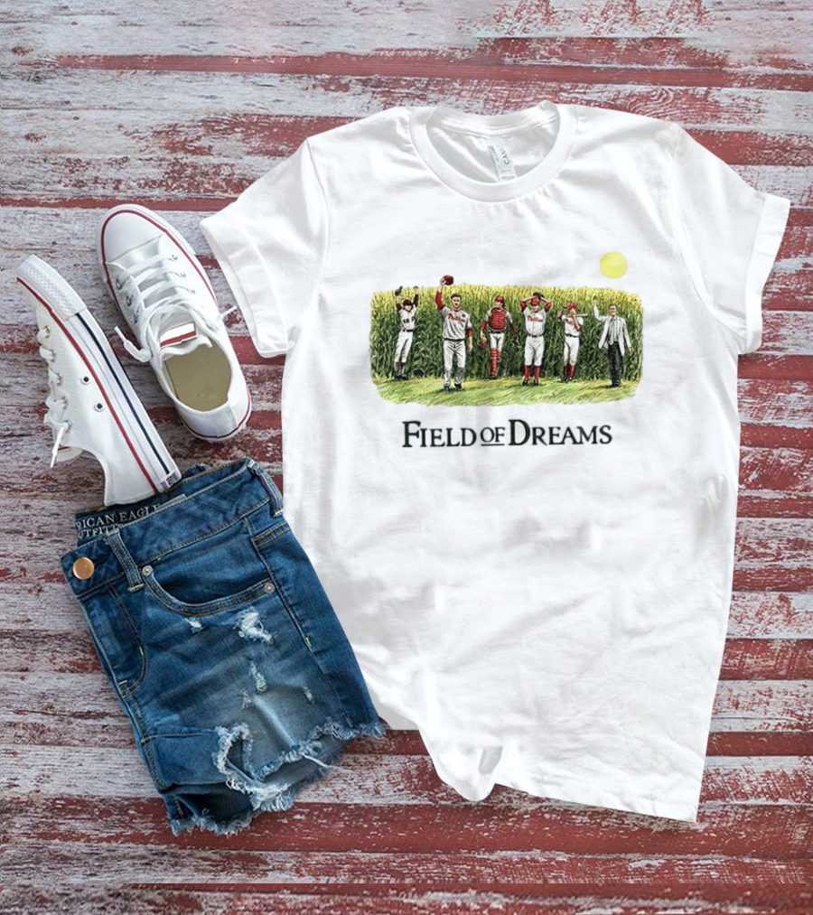 Philadelphia Phillies Baseball Go Phils Field Of Dreams Cornfield Players Scene T-Shirt
