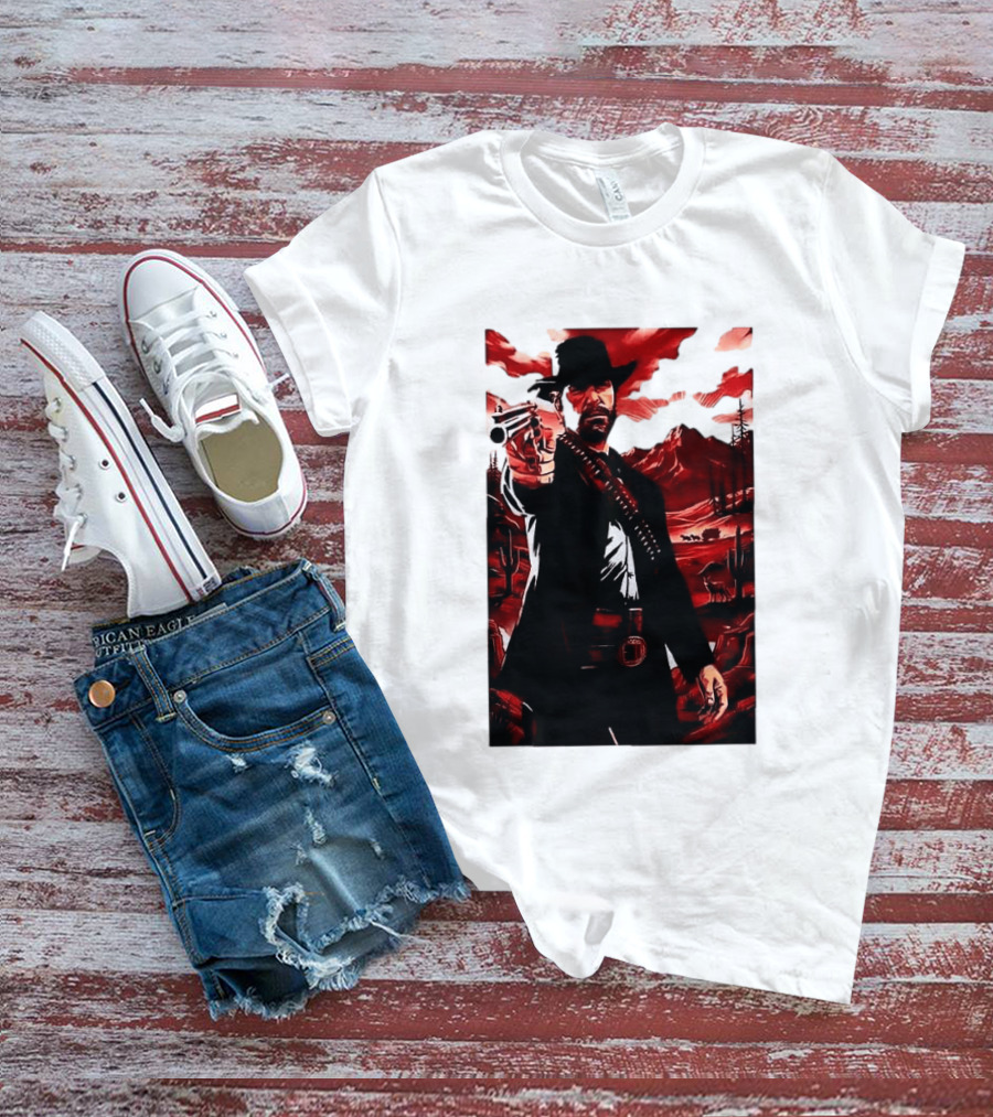 Red Dead Redemption 2 Cowboy Illustration Best Game Ever Made T-Shirt