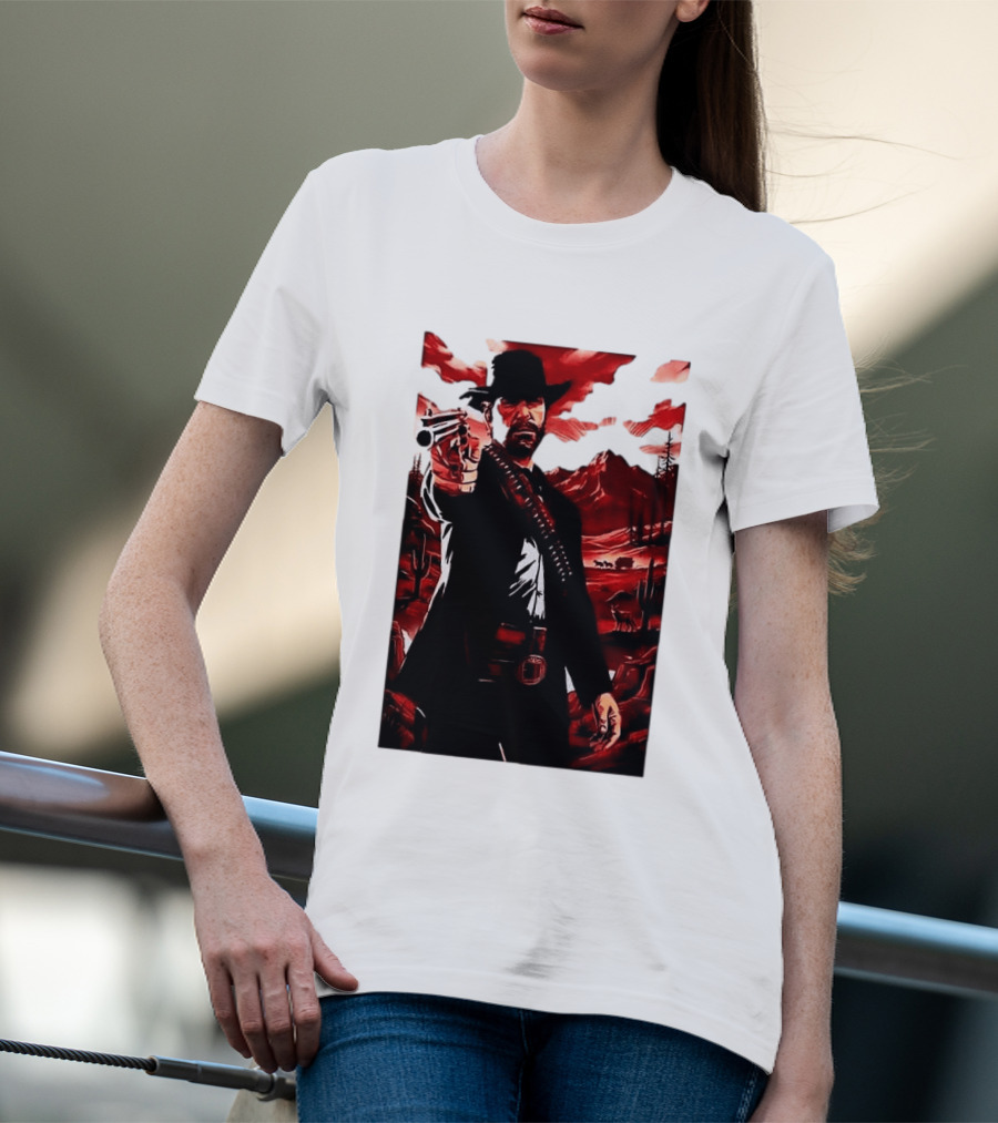 Red Dead Redemption 2 Cowboy Illustration Best Game Ever Made T-Shirt