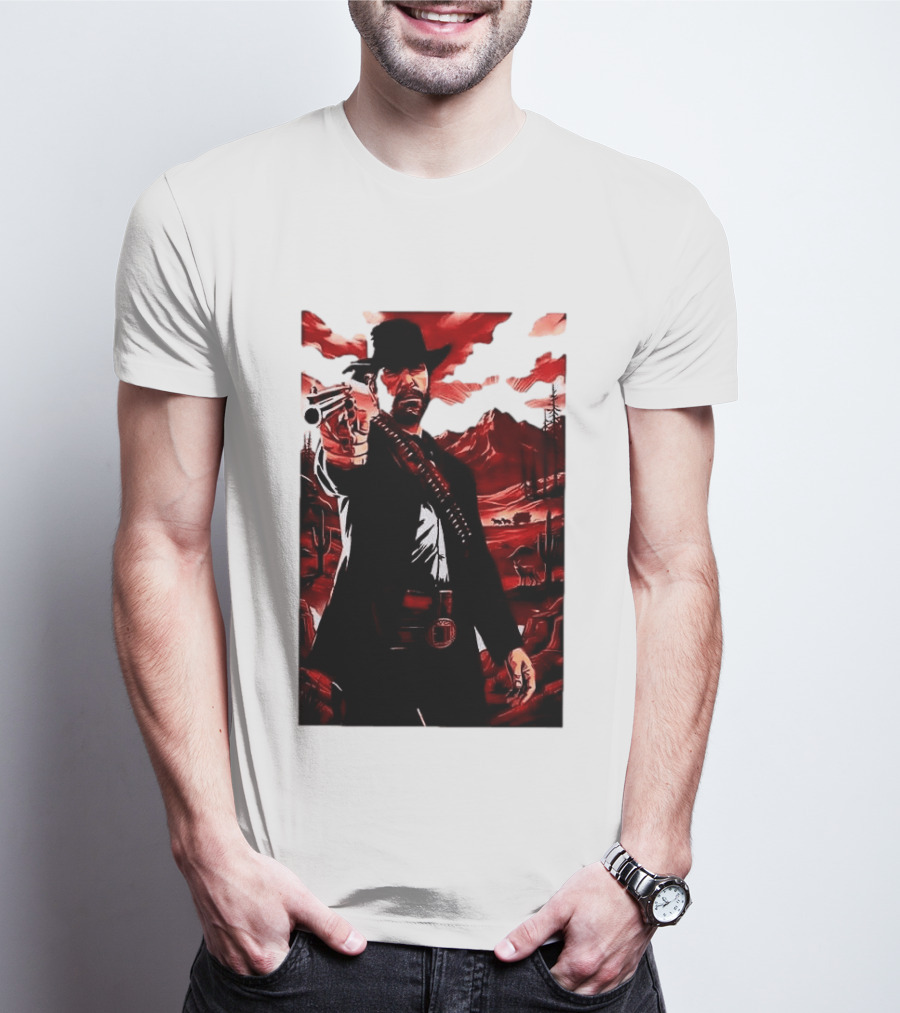 Red Dead Redemption 2 Cowboy Illustration Best Game Ever Made T-Shirt