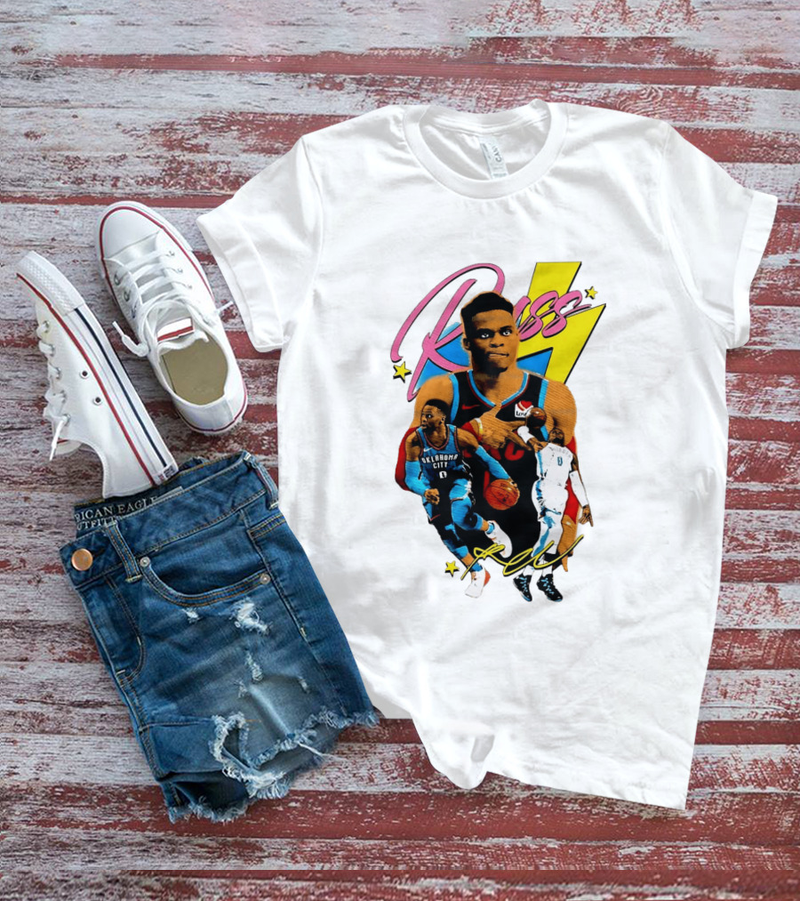 Russell Westbrook Oklahoma City Thunder NBA Russ Basketball Player Iconic Moments T-Shirt