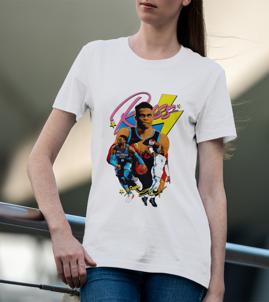 Russell Westbrook Oklahoma City Thunder NBA Russ Basketball Player Iconic Moments T-Shirt