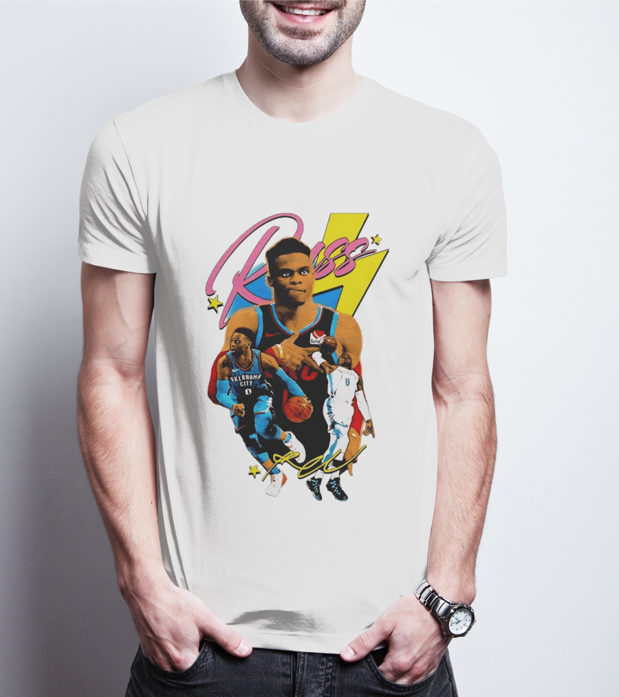 Russell Westbrook Oklahoma City Thunder NBA Russ Basketball Player Iconic Moments T-Shirt