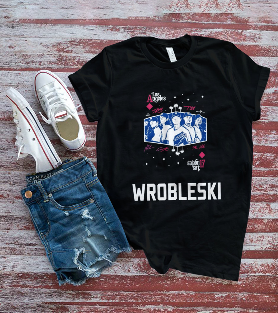 Los Angeles Dodgers 2026 Aces Wrobleski Team Players T-Shirt