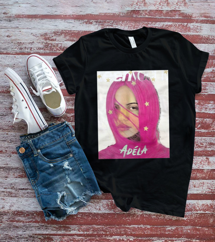 Teen Vogue Cover Adéla Pink Hair Star Accents T-Shirt