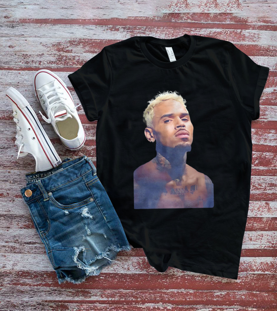 Chris Brown Blond Hair Tattoo T-Shirt