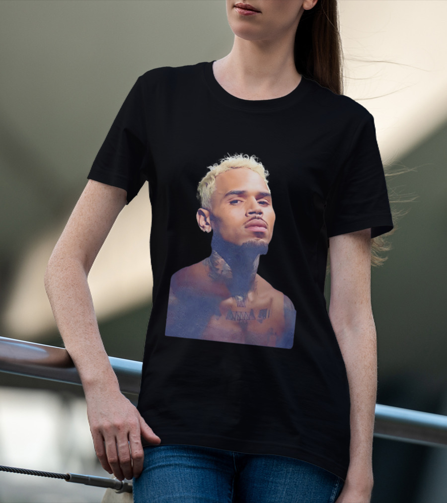 Chris Brown Blond Hair Tattoo T-Shirt
