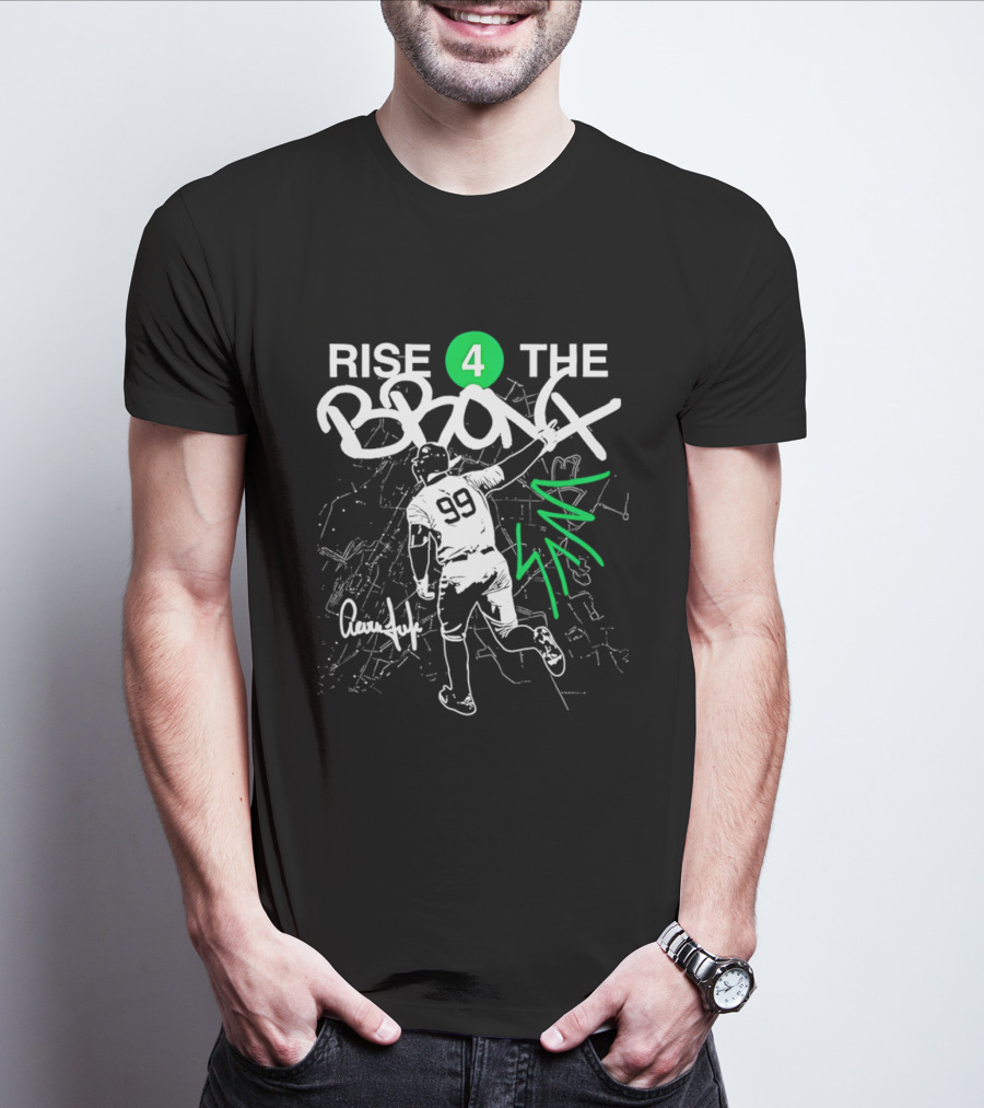 Rise 4 The Bronx Aaron Judge 99 Baseball Graffiti T-Shirt