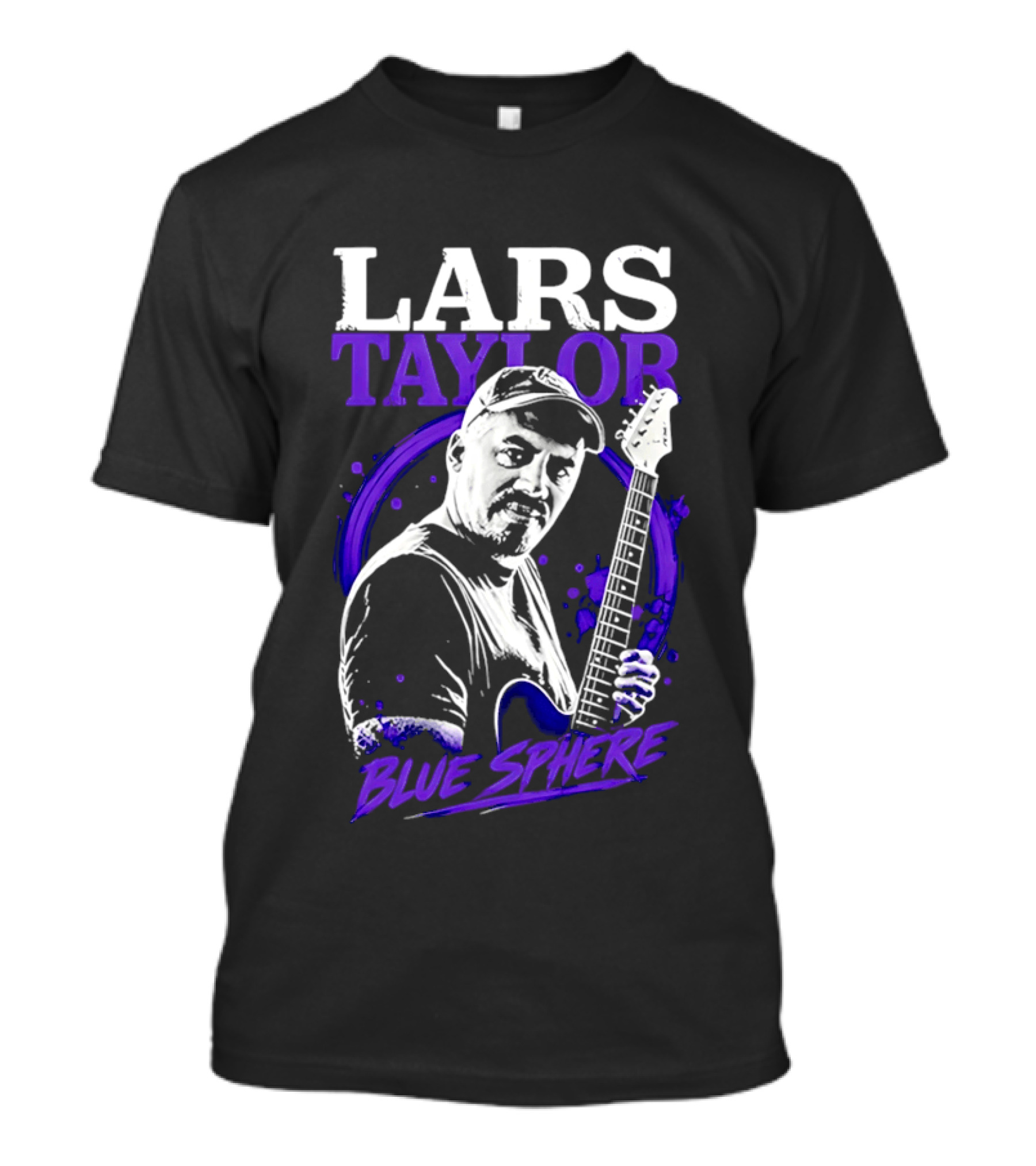 Lars Taylor Blue Sphere Smooth Jazz Guitarist T-Shirt
