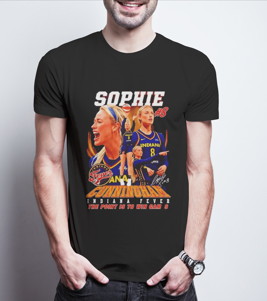 Sophie Cunningham Indiana Fever #8 The Point Is To Win Games 2026 T-Shirt