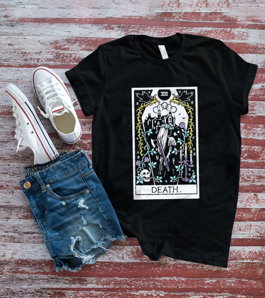 XIII Death Tarot Card Gothic Skull And Scythe T-Shirt