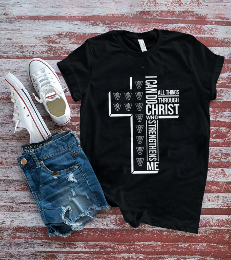Villanova Wildcats I Can Do All Things Through Christ Who Strengthens Me T-Shirt
