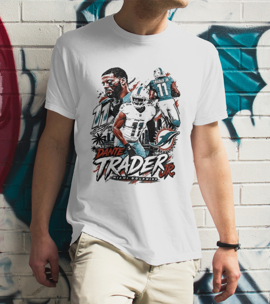 Dante Trader Jr Miami Dolphins 11 Football 2026 T-Shirt