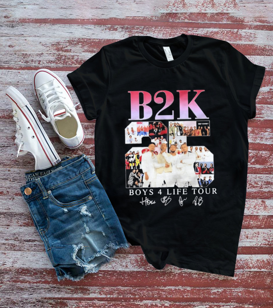 B2K 25th Anniversary Boys 4 Life Tour Signatures R&B Band T-Shirt