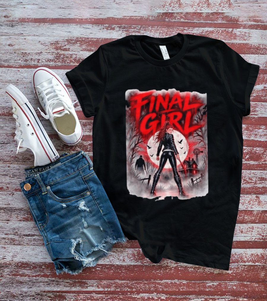 Final Girl Leather Jacket Bloody Bat Full Moon House T-Shirt