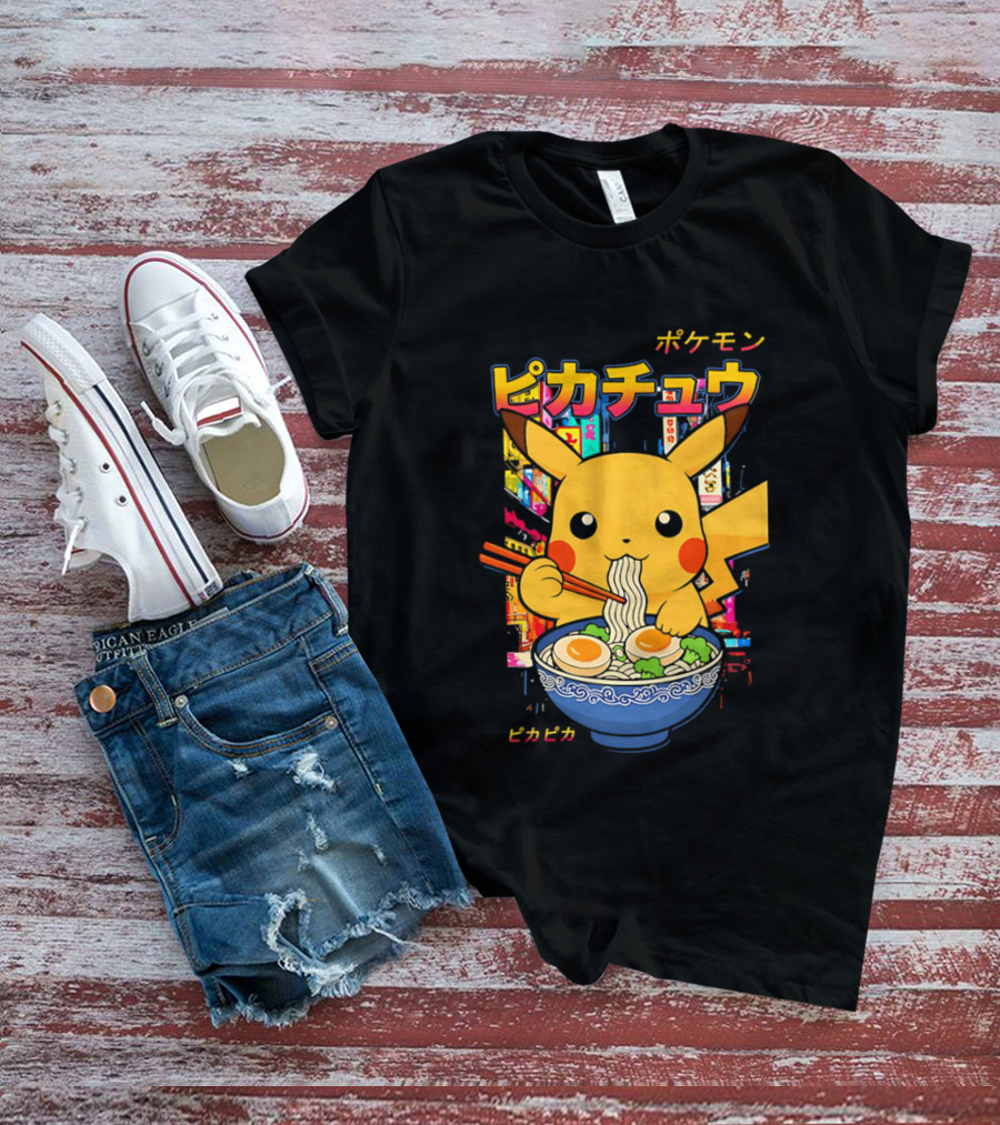 Pika Ramen Pikachu Pokémon Noodles Japan T-Shirt