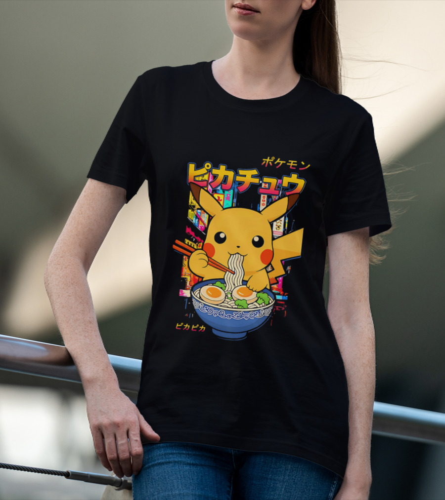 Pika Ramen Pikachu Pokémon Noodles Japan T-Shirt