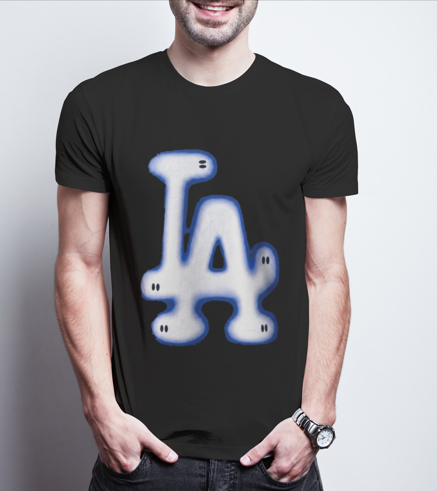 LA Dodgers Blue Ghost Airbrush T-Shirt