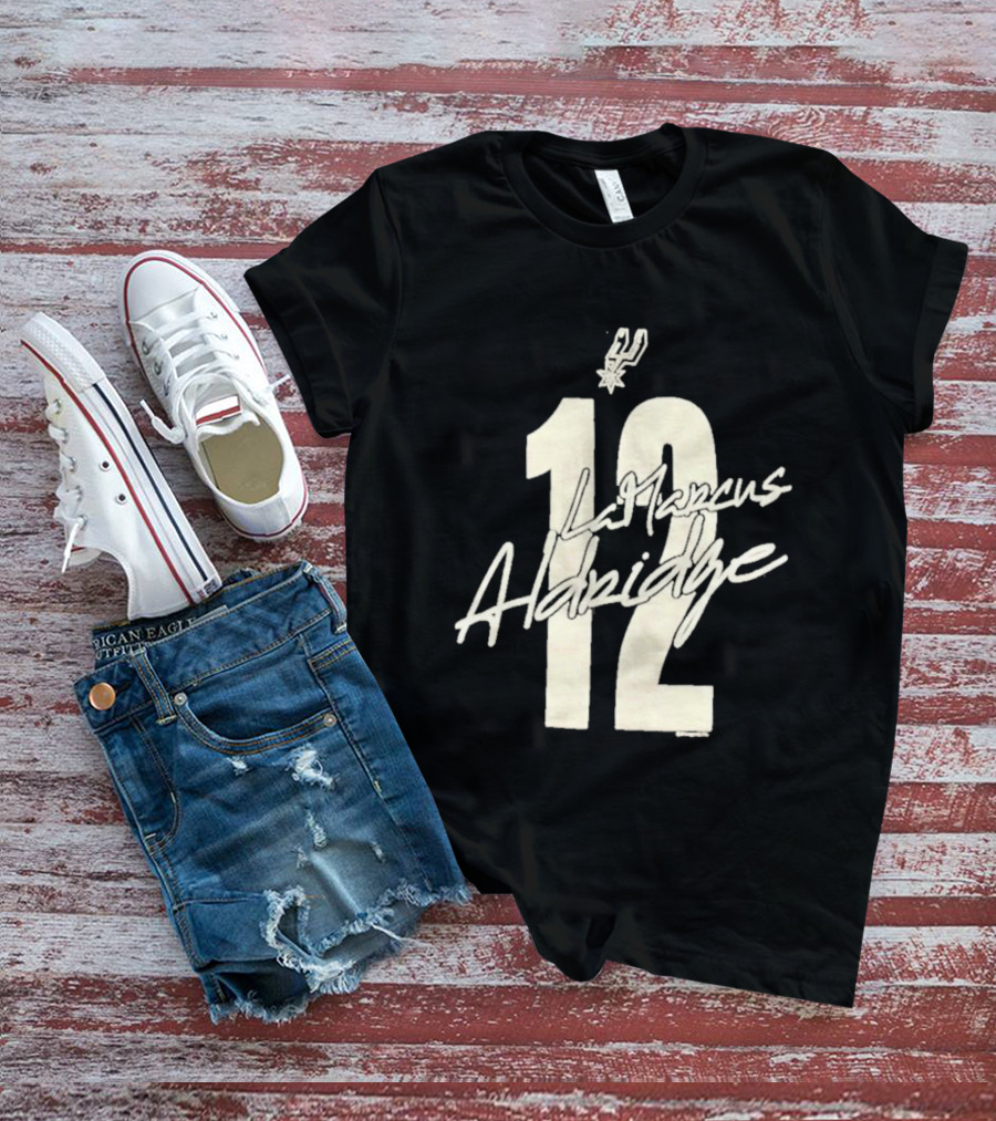 San Antonio Spurs LaMarcus Aldridge 12 NBA 2010s T-Shirt