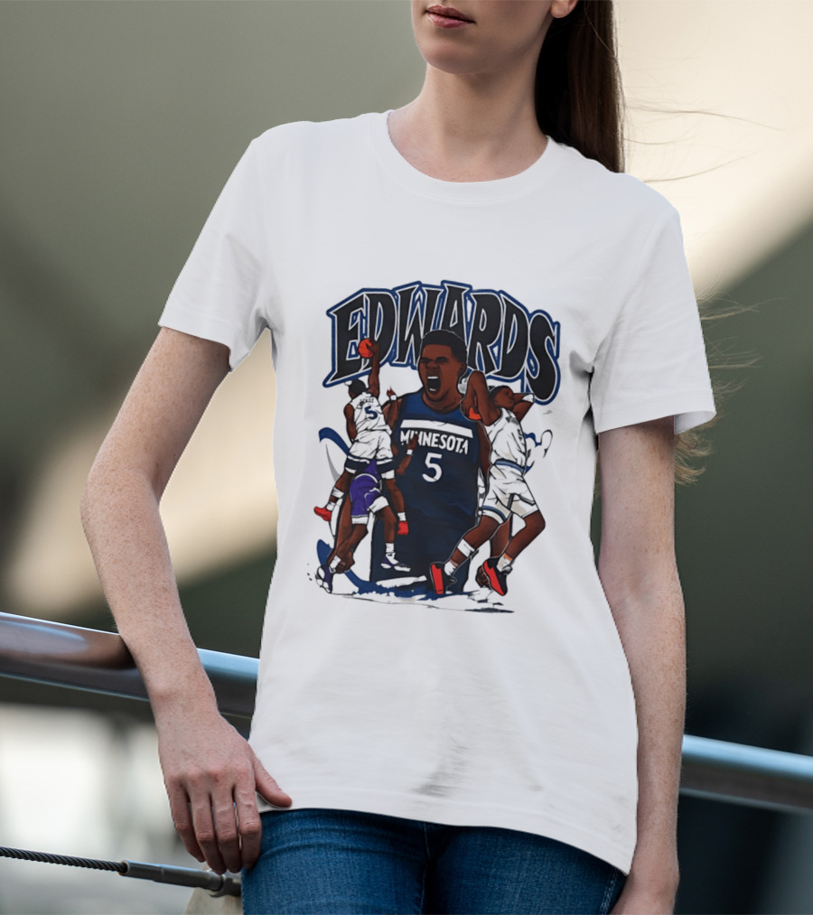 Minnesota Edwards Basketball Cartoon 5 T-Shirt