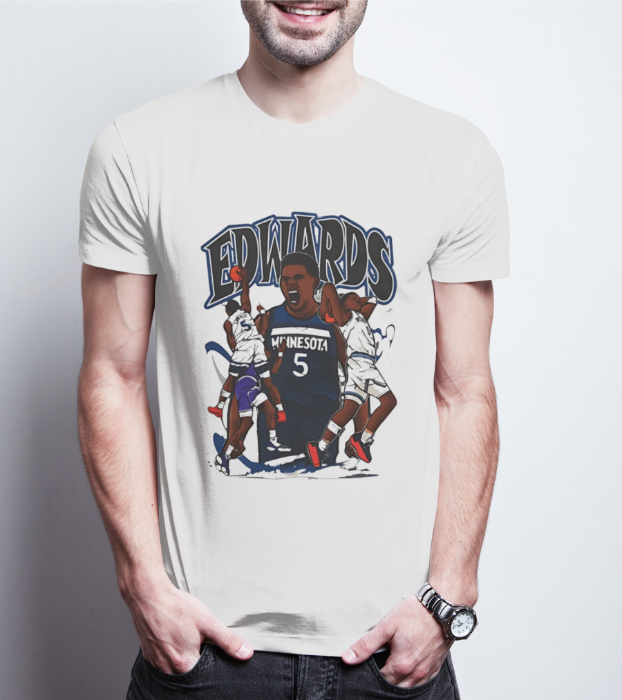 Minnesota Edwards Basketball Cartoon 5 T-Shirt