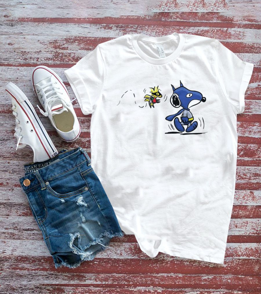 Batman Snoopy And Robin Woodstock DC Peanuts T-Shirt