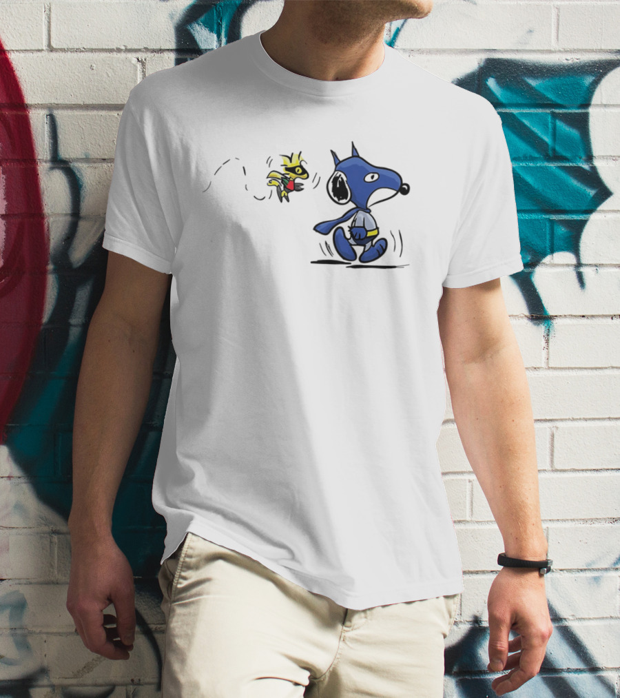 Batman Snoopy And Robin Woodstock DC Peanuts T-Shirt