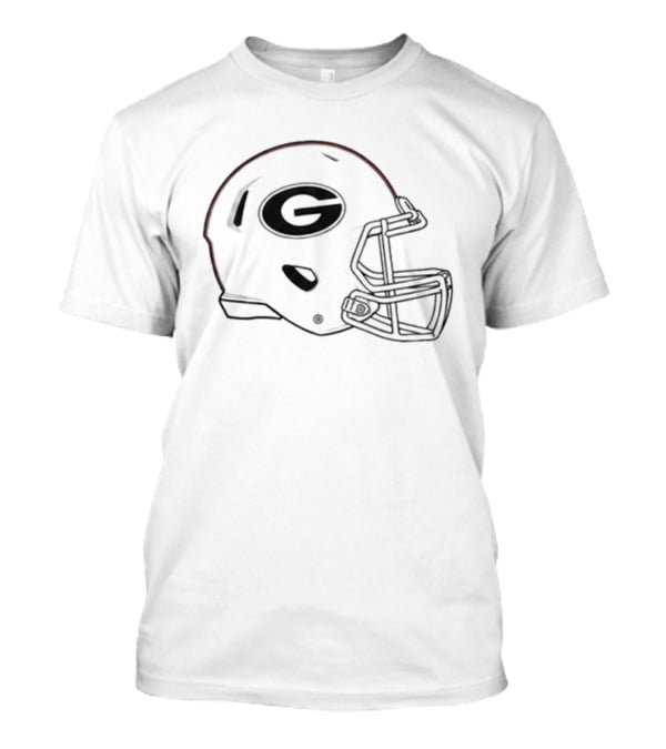 Georgia Bulldogs Helmet White G T-Shirt