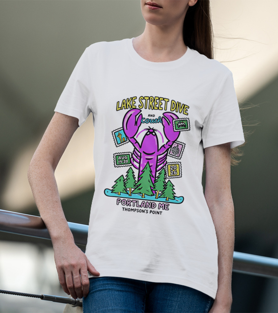 Lake Street Dive Couch Lobster Portland ME Thompson's Point August 19 20 2023 T-Shirt