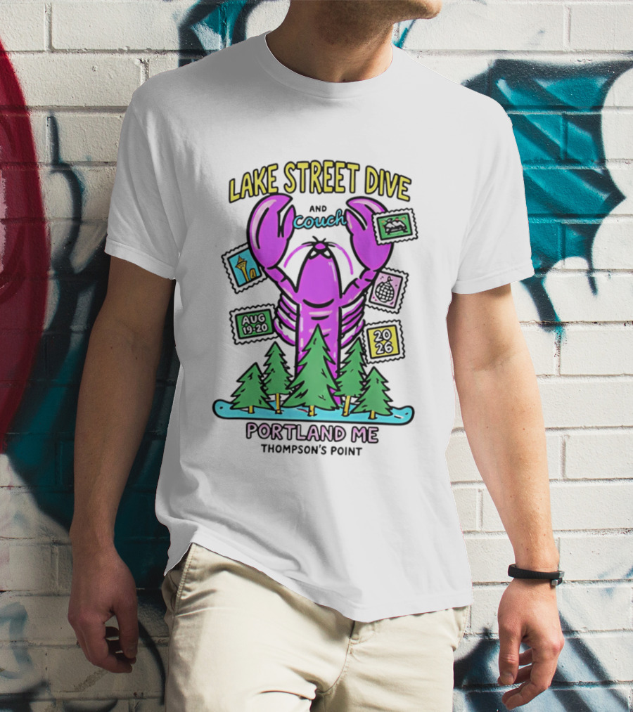 Lake Street Dive Couch Lobster Portland ME Thompson's Point August 19 20 2023 T-Shirt