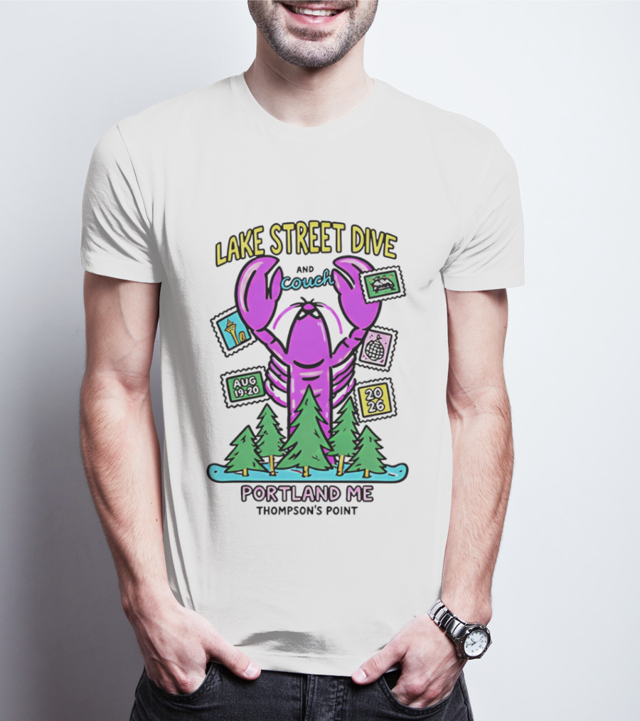 Lake Street Dive Couch Lobster Portland ME Thompson's Point August 19 20 2023 T-Shirt