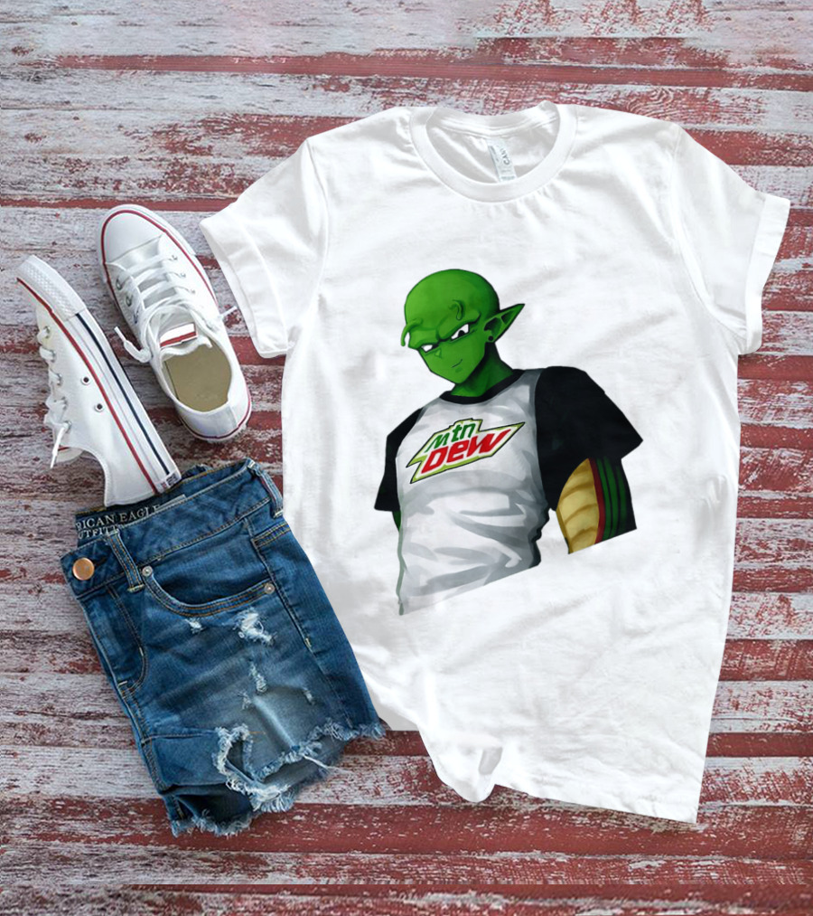 Piccolo Dragon Ball Z Character In Mtn Dew T-Shirt