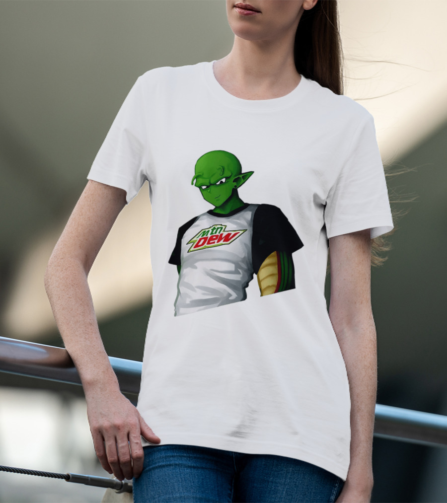 Piccolo Dragon Ball Z Character In Mtn Dew T-Shirt