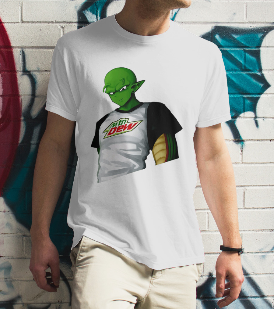 Piccolo Dragon Ball Z Character In Mtn Dew T-Shirt