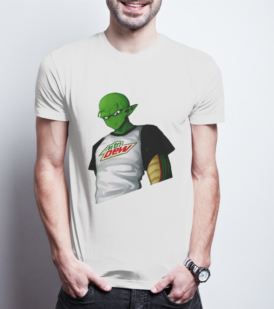 Piccolo Dragon Ball Z Character In Mtn Dew T-Shirt