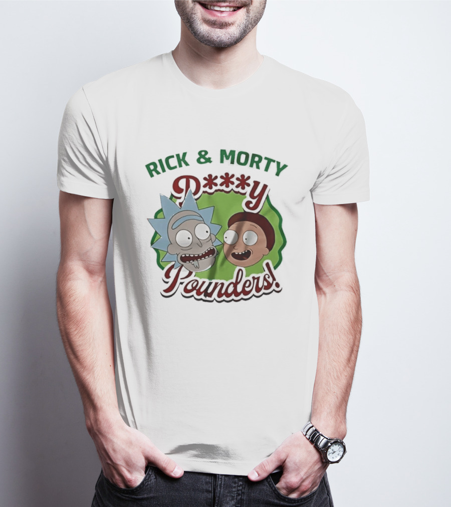 Rick And Morty P<strong></strong>y Pounders Cartoon Characters Green Portal T-Shirt