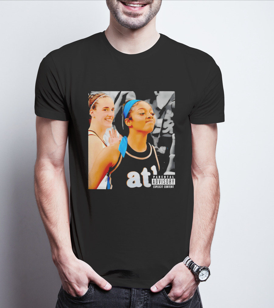 Caitlin Clark Angel Reese Memorable Moment Parental Advisory Explicit Content T-Shirt