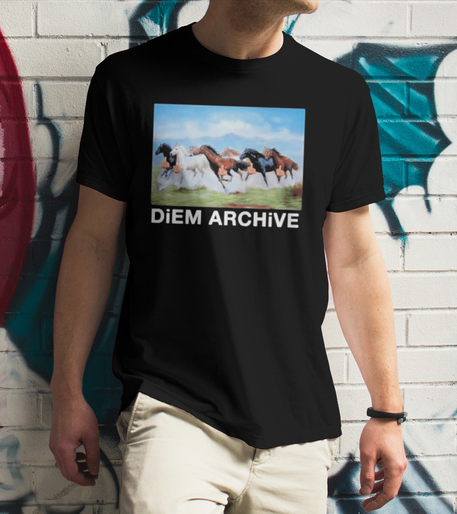 Diem Archive Running Horses Iconic Bet On A Horse T-Shirt