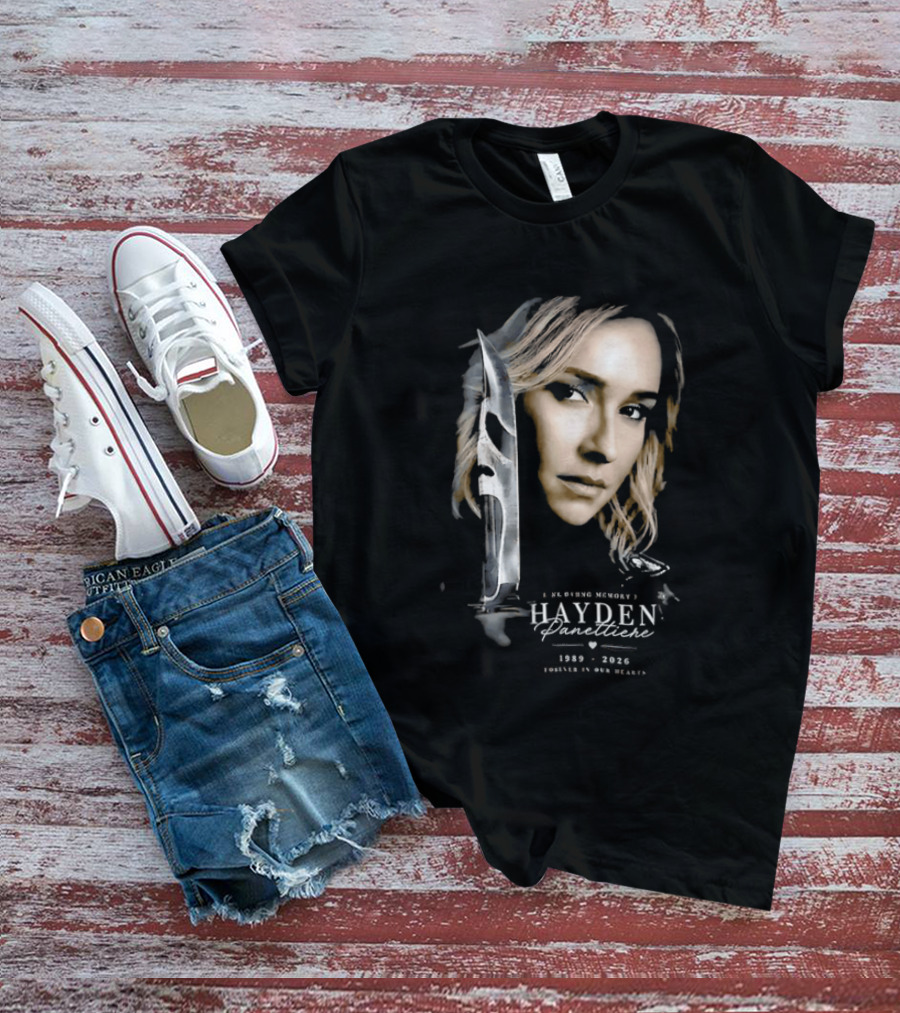 In Loving Memory Hayden Panettiere Forever In Our Hearts 1989 2026 Woman Knife Ghostface T-Shirt