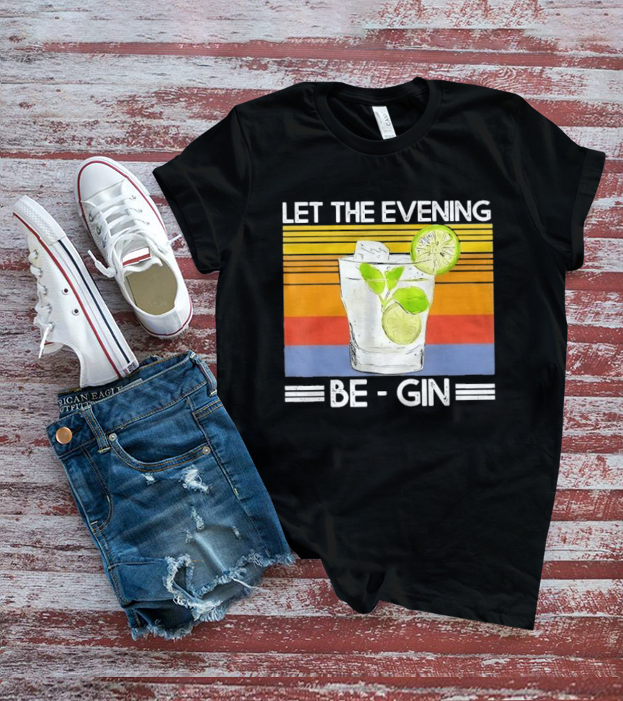 Let The Evening Be Gin Lime Mint Sunset T-Shirt