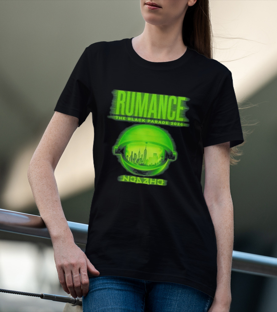 RUMANCE The Black Parade 2026 Neon Cityscape T-Shirt